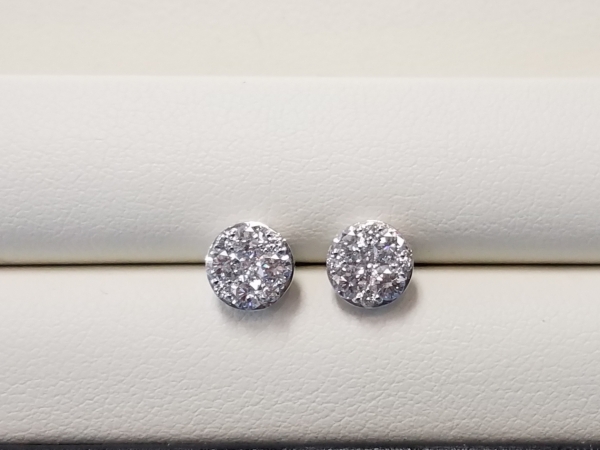 Diamond Cluster Stud Earrings  by Madison L